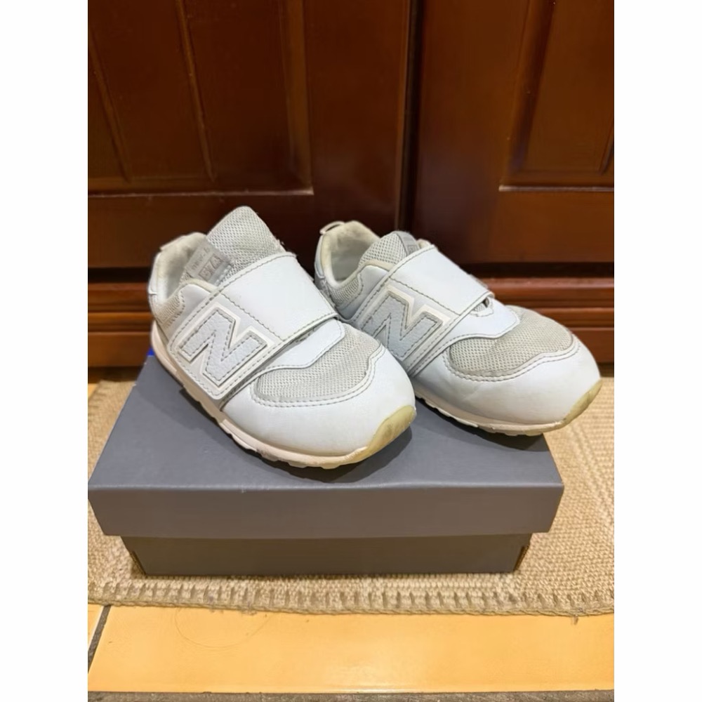 New Balance NB NW574GQ 魔鬼粘運動鞋 輕霧藍 15公分-細節圖2