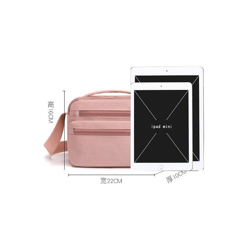 No.R780 素色簡約百搭休閒防水尼龍包斜背包側背包手提包小包包389249-細節圖3