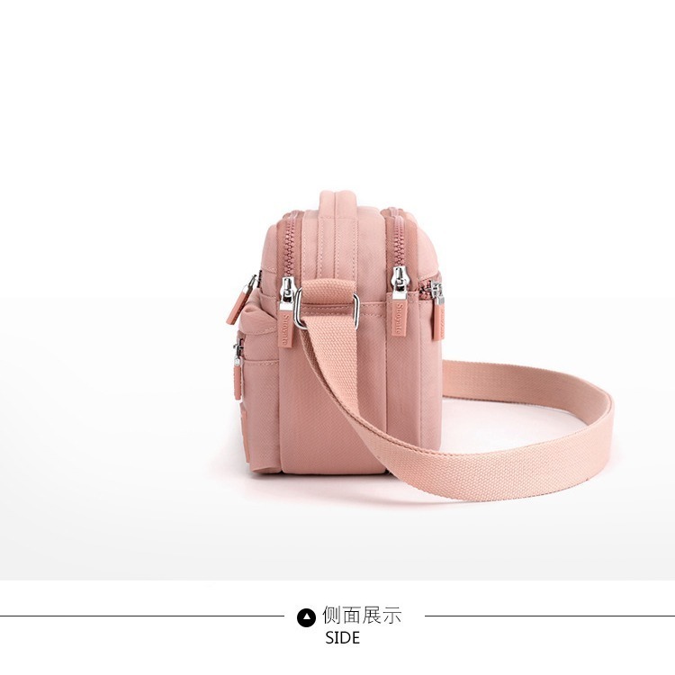 No.R780 素色簡約百搭休閒防水尼龍包斜背包側背包手提包小包包389249-細節圖6