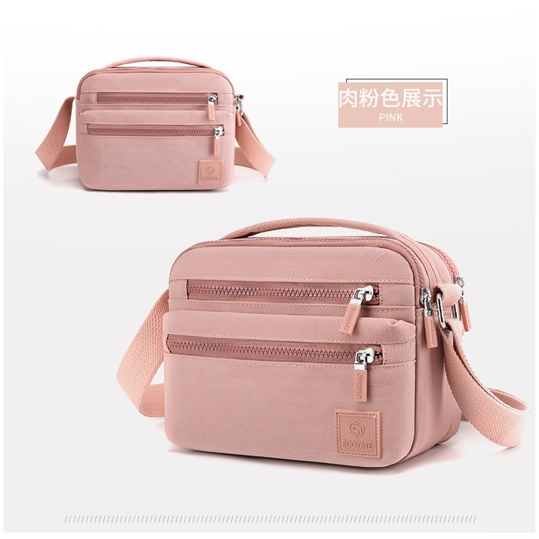 No.R780 素色簡約百搭休閒防水尼龍包斜背包側背包手提包小包包389249-規格圖9