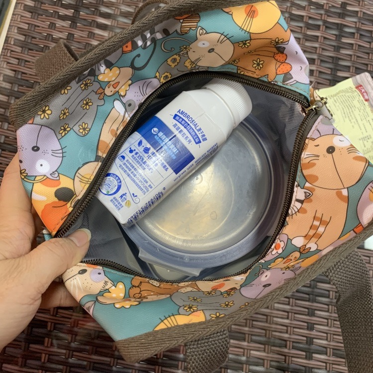 No.910/1 小號防水鋁膜手提包便當袋餐袋可愛卡通印花全包覆式小包包方型319209-細節圖5