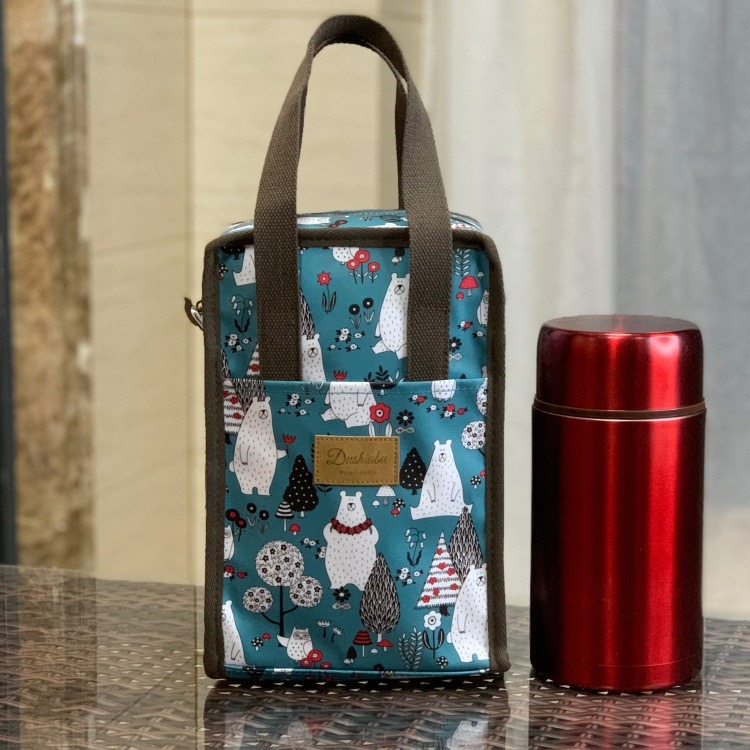 No.910/1 小號防水鋁膜手提包便當袋餐袋可愛卡通印花全包覆式小包包方型319209-規格圖9