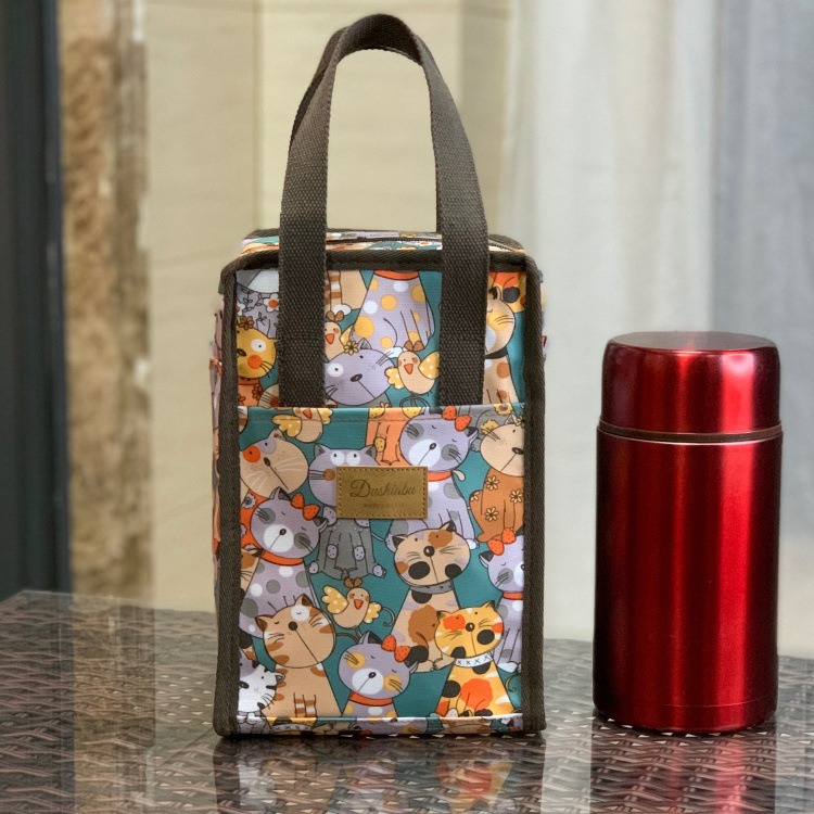 No.910/1 小號防水鋁膜手提包便當袋餐袋可愛卡通印花全包覆式小包包方型319209-規格圖9