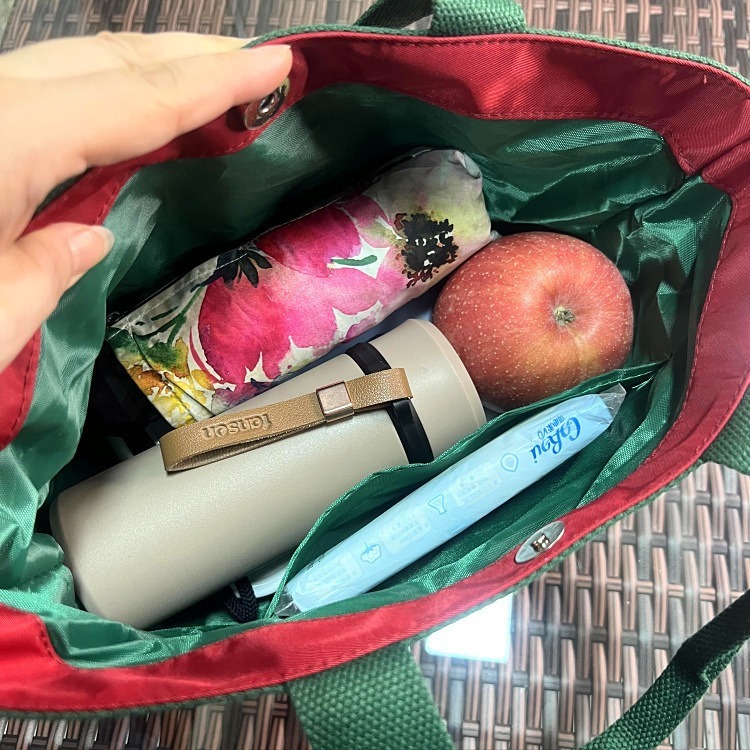 No.497 撞色收邊防水手提袋水餃包早餐袋便當袋補習袋學習包259179-細節圖5