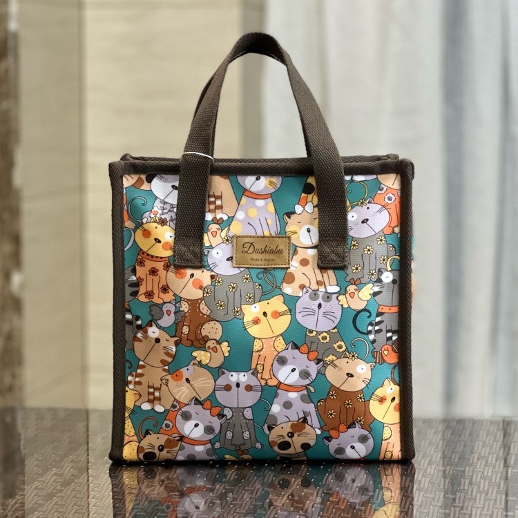 No.810 方型防水提袋小方包卡通印花便當袋餐袋購物袋手提袋小包包289199-規格圖9