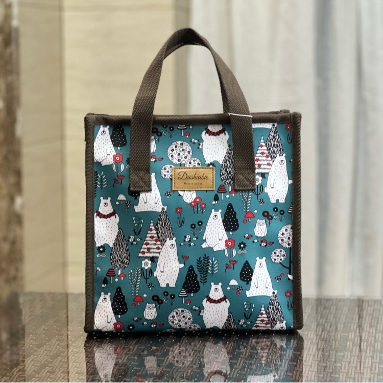 No.810 方型防水提袋小方包卡通印花便當袋餐袋購物袋手提袋小包包289199-規格圖9