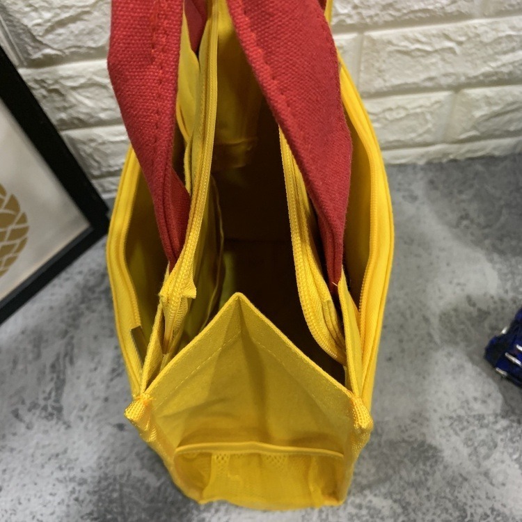 No.607 大號帆布多層學生補習包課輔袋A4文件包多層口袋休閒媽媽包飯包便當袋雜誌購物袋帆布手提袋仙人掌幸運草-細節圖6