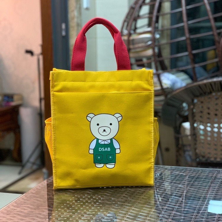 No.607 大號帆布多層學生補習包課輔袋A4文件包多層口袋休閒媽媽包飯包便當袋雜誌購物袋帆布手提袋仙人掌幸運草-規格圖9