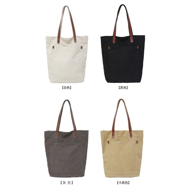 No.R745 復古水洗帆布袋長款A4大容量日系原宿風男女中性百搭側背包450289-細節圖3