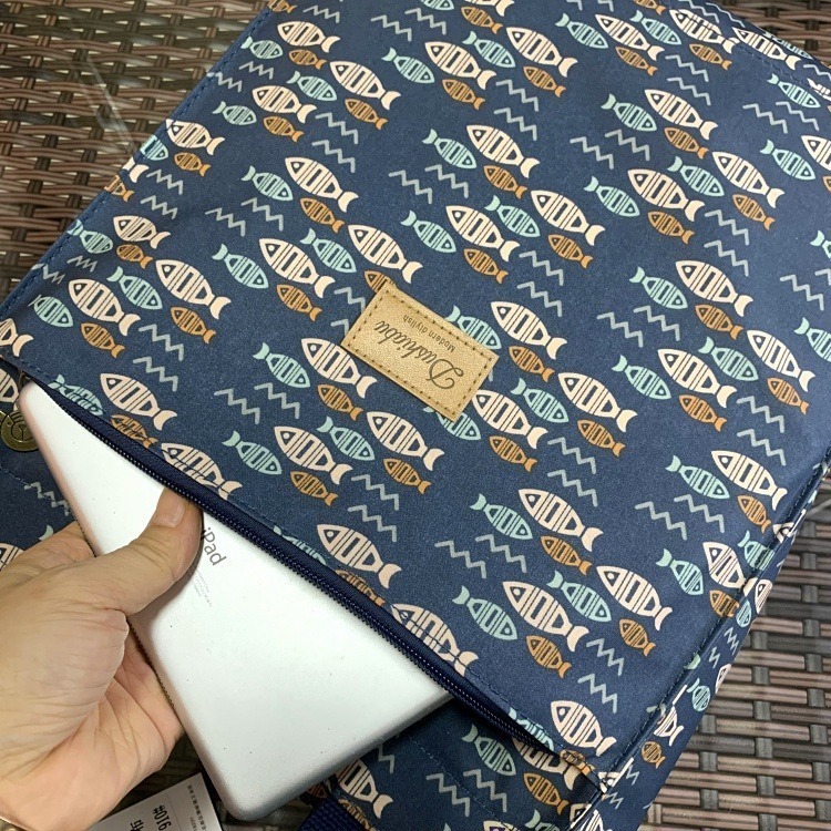 No.655/3 大號拉錬式防水印花布提袋方型A4購物袋多功能手提補習袋書袋餐袋大容量399-細節圖6