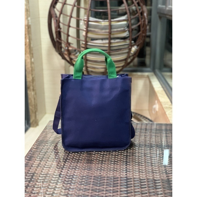 No.399 三用手提肩背斜背帆布包A4小提袋素色簡約學生書包補習袋才藝袋撞色-細節圖6