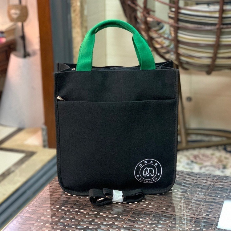 No.399 三用手提肩背斜背帆布包A4小提袋素色簡約學生書包補習袋才藝袋撞色-規格圖9