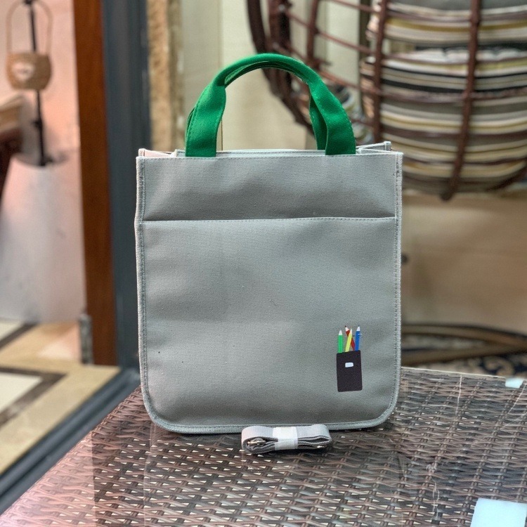 No.399 三用手提肩背斜背帆布包A4小提袋素色簡約學生書包補習袋才藝袋撞色-規格圖9