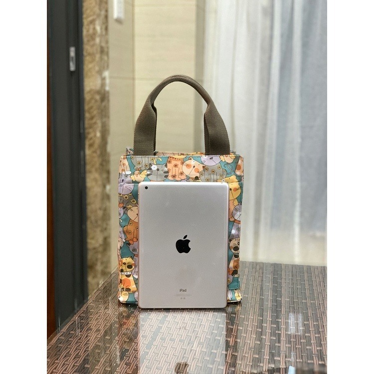 No.655/2 中號拉錬式防水印花布提袋方型購物袋手提補習袋書袋餐袋小包包329259-細節圖4