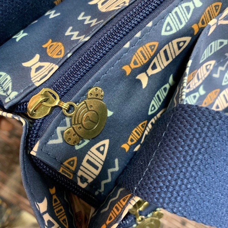 No.655/2 中號拉錬式防水印花布提袋方型購物袋手提補習袋書袋餐袋小包包329259-細節圖5