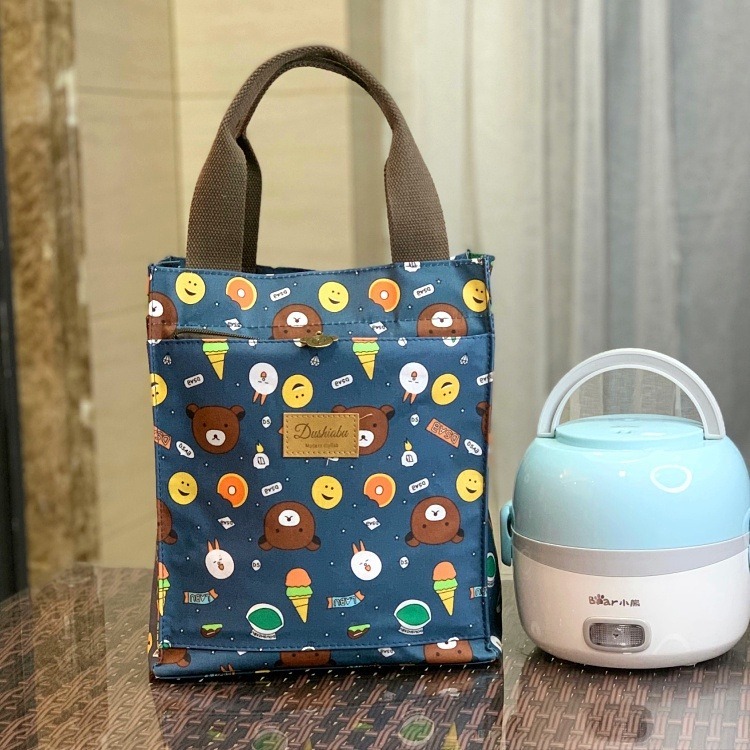 No.655/2 中號拉錬式防水印花布提袋方型購物袋手提補習袋書袋餐袋小包包329259-規格圖9