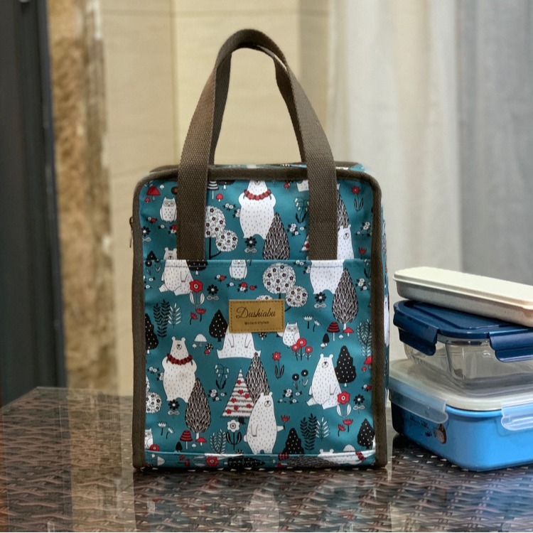 No.910/2 大號防水鋁膜手提包便當袋餐袋可愛卡通印花全包覆式小包包方型349229-規格圖9