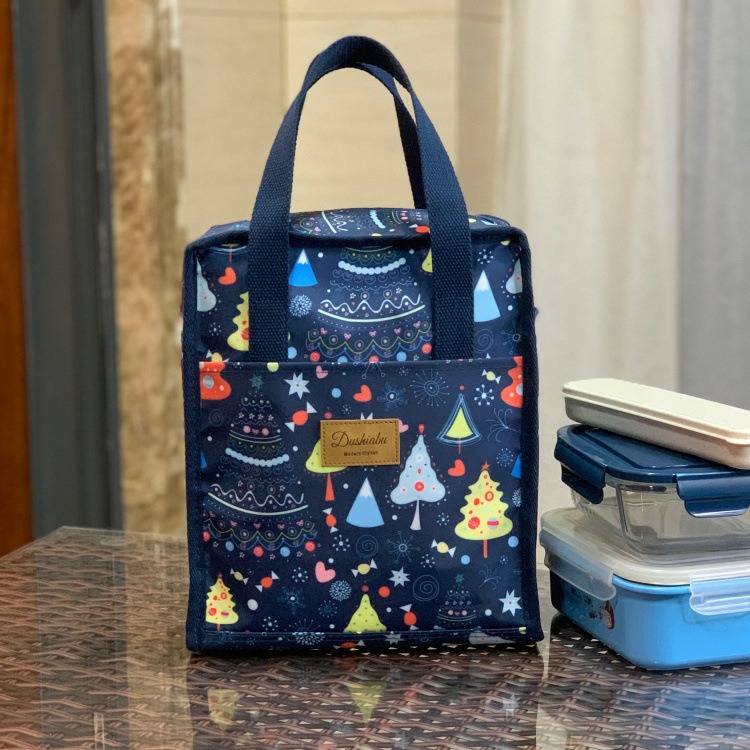 No.910/2 大號防水鋁膜手提包便當袋餐袋可愛卡通印花全包覆式小包包方型349229-規格圖9