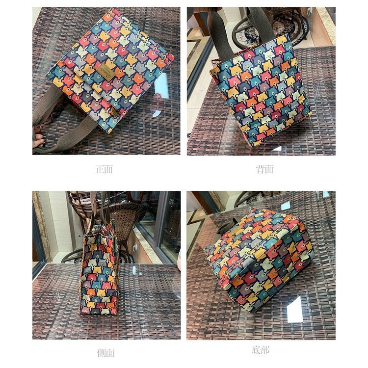 No.606 加大大容量長款可愛印花防水布鋁膜保溫提袋拉錬款便當袋購物袋多功能提袋339259-細節圖6