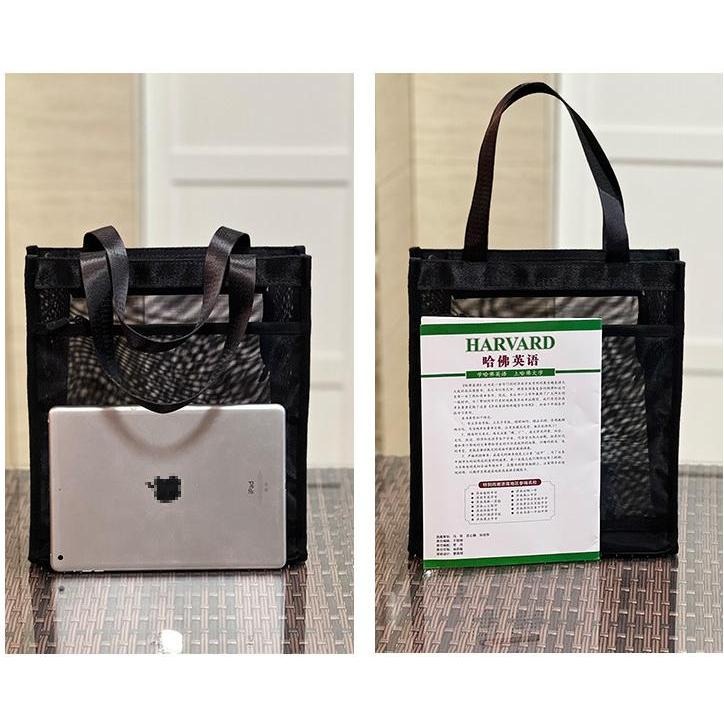 No.873/1 長款A4個性透視網紗可肩背手提袋購物袋補習袋提袋210139-細節圖4