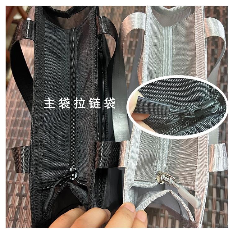 No.873/1 長款A4個性透視網紗可肩背手提袋購物袋補習袋提袋210139-細節圖8