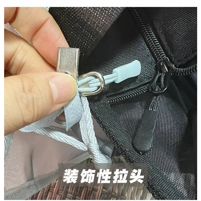 No.873/2 橫款A4個性透視網紗手提袋購物袋補習袋可肩背側背包大提提袋239159-細節圖8