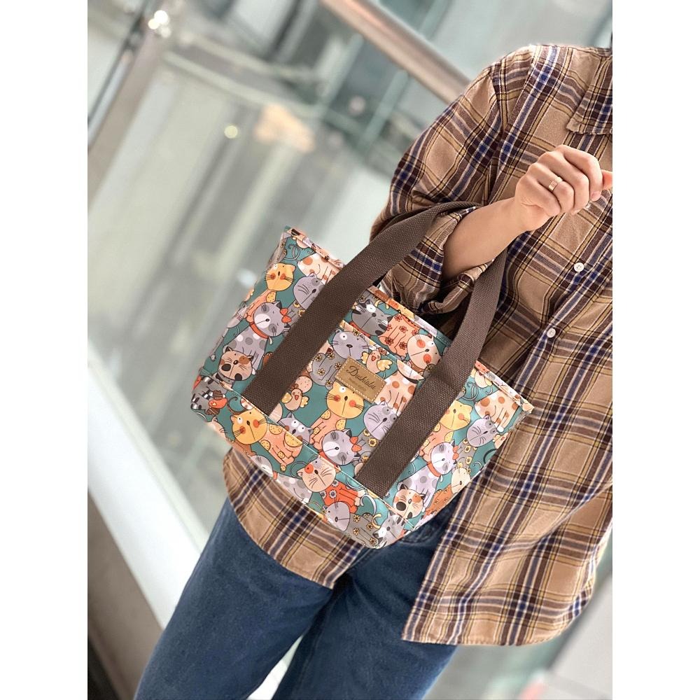 No.707 防水手提袋卡通印花購物袋便當袋午餐袋媽媽包小包包補習書袋429279-細節圖2