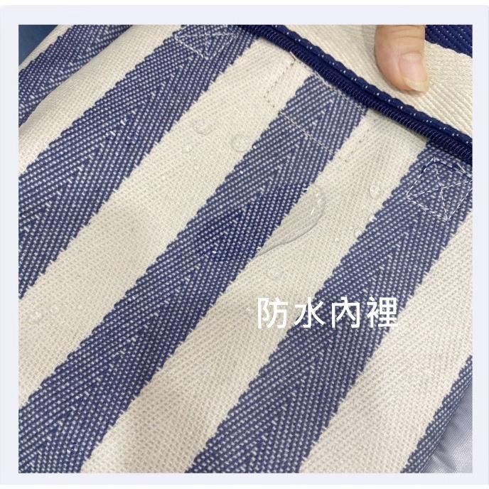 No.862 簡約大方日系內防水帆布手提袋小提袋拉鏈款方型小袋子餐袋便當袋條紋千鳥格格子-細節圖8