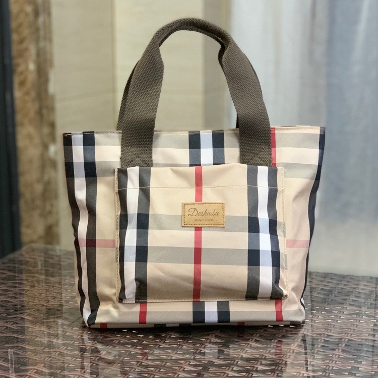 No.022 實用防水便當袋小包包拉錬手提包OL學生餐袋購物袋多口袋可愛印花-規格圖9