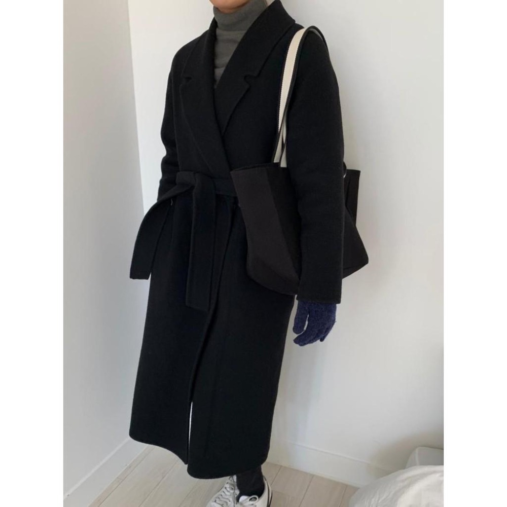 現貨米白+預購2色橫式手提包大方包手提袋撞色帆布提袋側背包2用文青學院風書包OL公事包-細節圖8