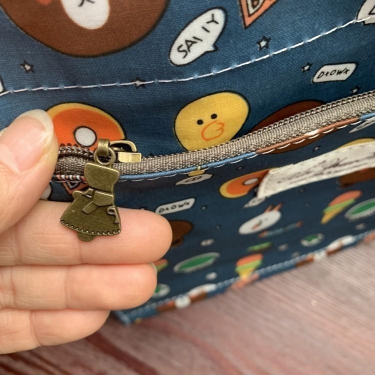 No.687 小/中/大號韓卡通印花手提媽咪袋學生防水補習袋手提袋書袋收納袋輕便多功能購物袋便當袋餐具袋貓兒魚兔子熊小狗-細節圖4