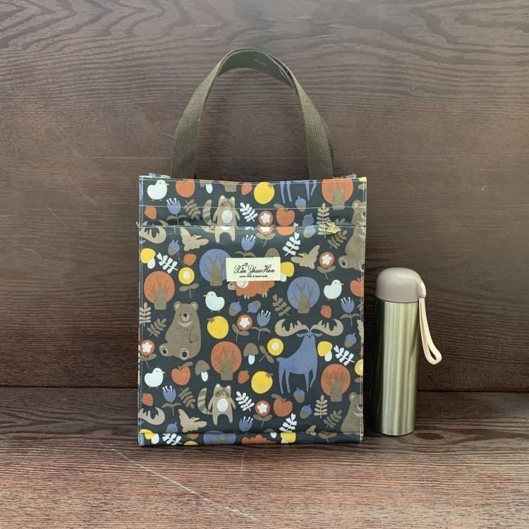 No.687 小/中/大號韓卡通印花手提媽咪袋學生防水補習袋手提袋書袋收納袋輕便多功能購物袋便當袋餐具袋貓兒魚兔子熊小狗-規格圖9