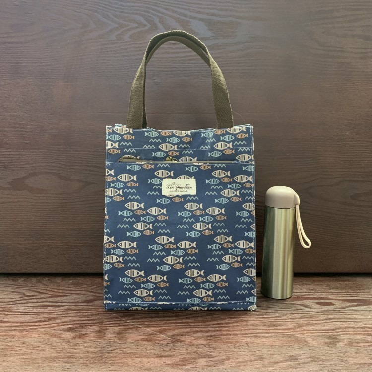 No.687 小/中/大號韓卡通印花手提媽咪袋學生防水補習袋手提袋書袋收納袋輕便多功能購物袋便當袋餐具袋貓兒魚兔子熊小狗-規格圖9