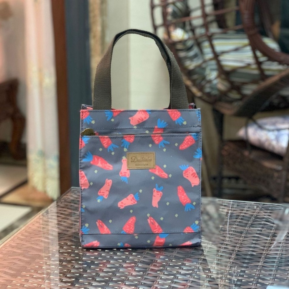 No.687 小/中/大號韓卡通印花手提媽咪袋學生防水補習袋手提袋書袋收納袋輕便多功能購物袋便當袋餐具袋貓兒魚兔子熊小狗-規格圖9