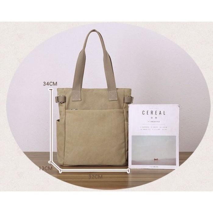 No.F0534 實用肩背包側背包帆布袋手提袋媽媽包多口袋直式百搭復古大容量文青OL公事包大學生書包A4-細節圖5