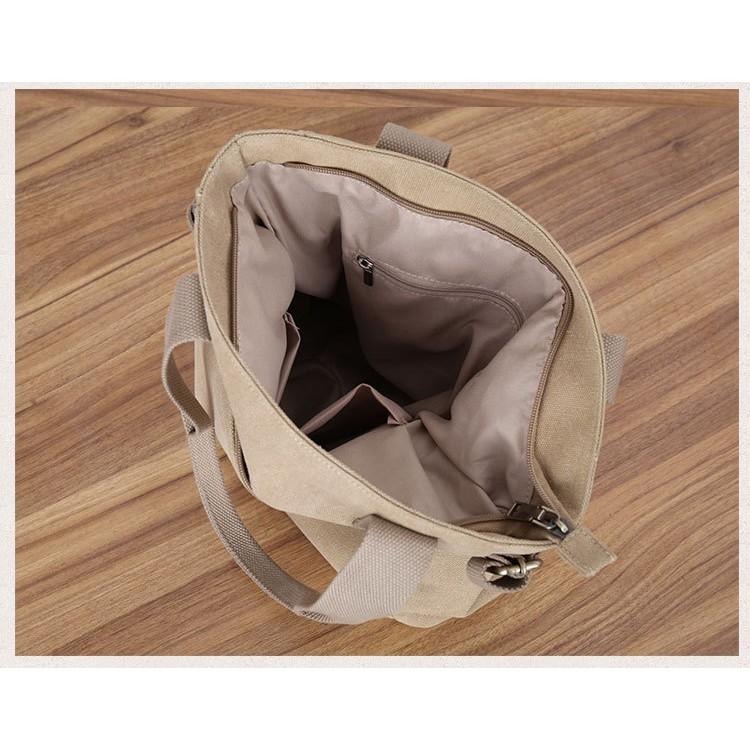 No.F0534 實用肩背包側背包帆布袋手提袋媽媽包多口袋直式百搭復古大容量文青OL公事包大學生書包A4-細節圖8