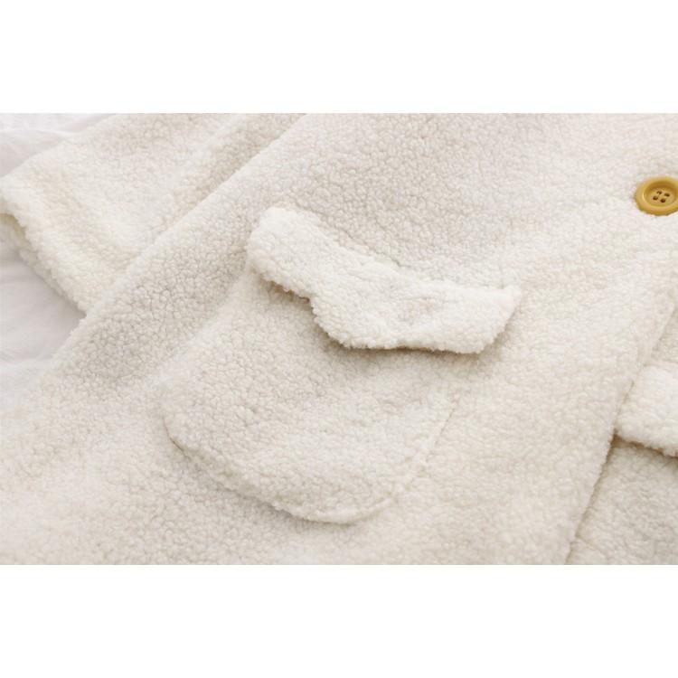 現貨米白1件_C548.31175095_2色可愛小熊貼布大口袋連帽羊羔絨外套長大衣粉嫩學院風少淑女軟妹長版長袖防風立領-細節圖8