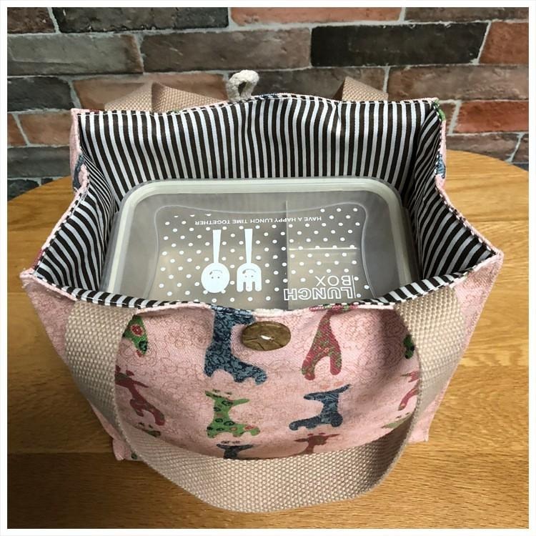 現貨 日式鈕扣式便當袋手提袋雙杯袋手搖飲2杯冰霸杯可愛印花餐具袋OL午餐袋外出燈芯絨購物小包迷你帆布袋小包包-細節圖4