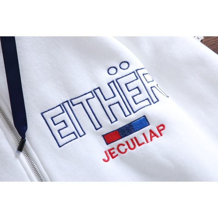 現貨白色L碼1件_C626.31395092_2色S-2XL大尺碼女裝運動休閒韓字母刺繡連帽外套寬鬆顯瘦保暖刷毛落肩長袖-細節圖4