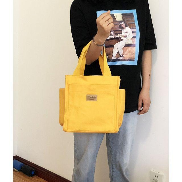 No.380 大號簡約日系素色多功能大容量媽媽包帆布包拉錬手提袋便當袋餐具包午餐袋野餐袋小方包水杯雨傘-細節圖7