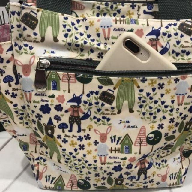 No.245 中號多功能超實用防水媽媽包保溫杯袋手提袋可愛印花便當袋購物袋午餐包餐具袋學生OL-細節圖4