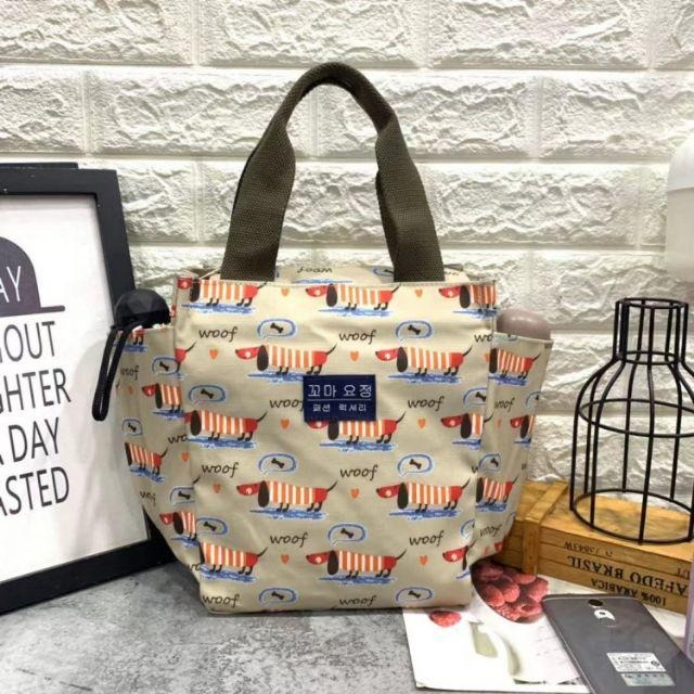 No.245 中號多功能超實用防水媽媽包保溫杯袋手提袋可愛印花便當袋購物袋午餐包餐具袋學生OL-細節圖5