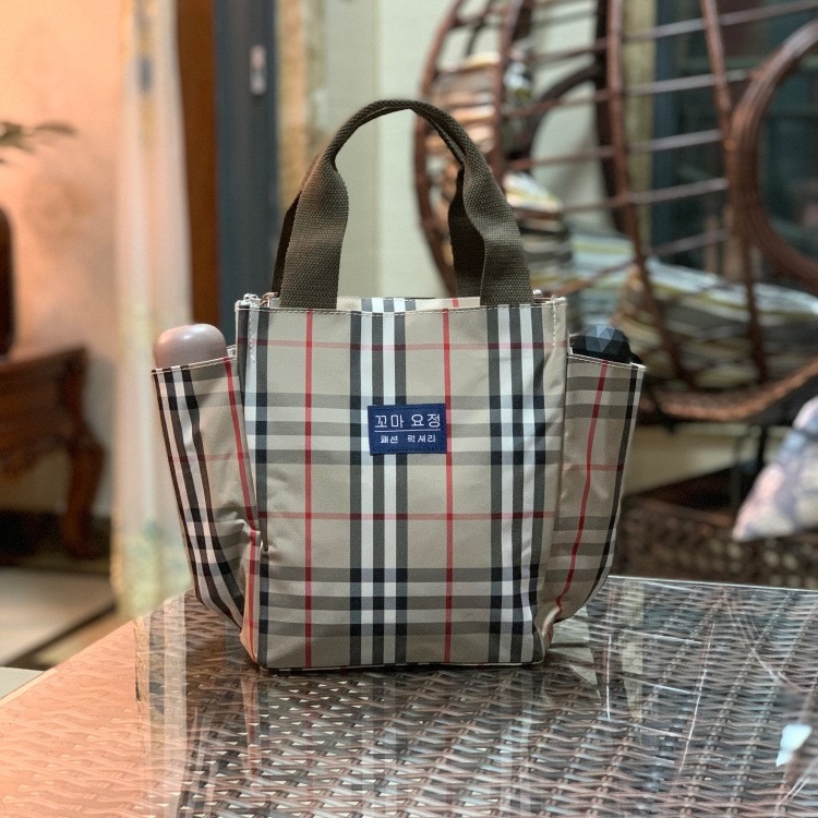 No.245 中號多功能超實用防水媽媽包保溫杯袋手提袋可愛印花便當袋購物袋午餐包餐具袋學生OL-規格圖9