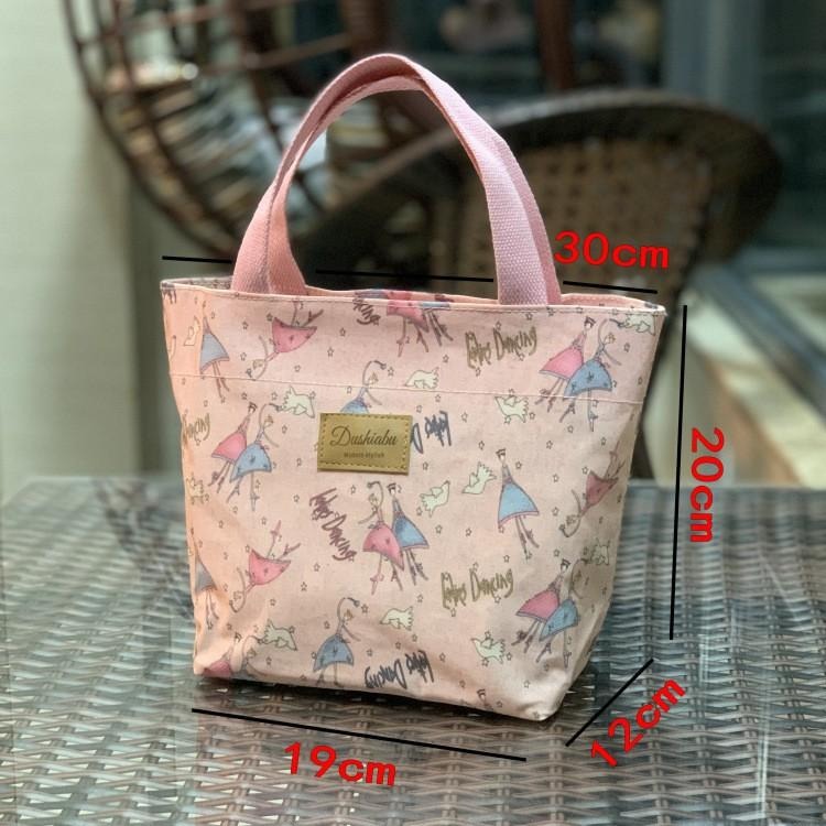 No.908 現貨+預購17色韓系學生便當袋防水提袋可愛印花媽媽包早餐袋購物小包包-細節圖3