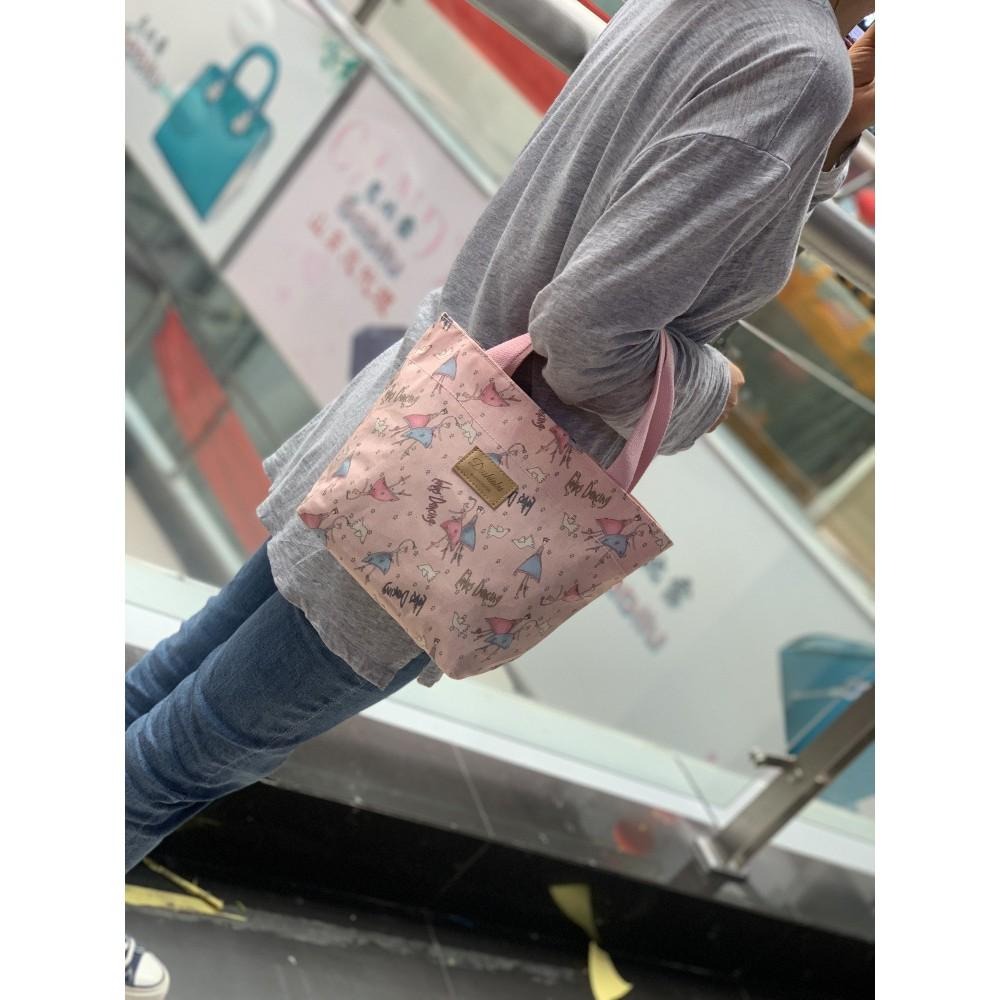 No.908 現貨+預購17色韓系學生便當袋防水提袋可愛印花媽媽包早餐袋購物小包包-細節圖4