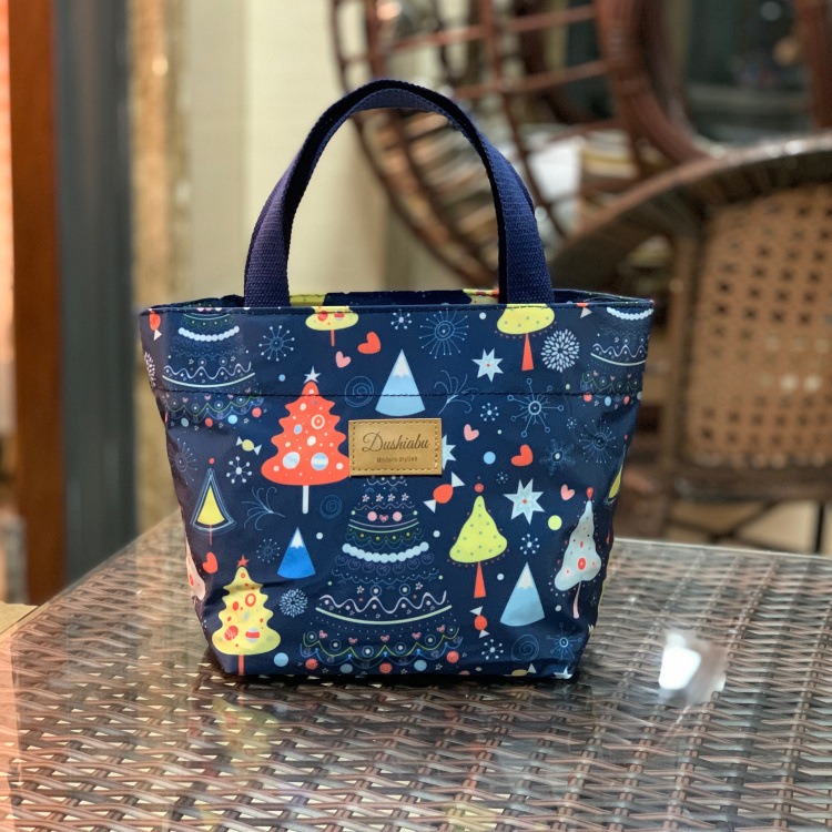 No.908 現貨+預購17色韓系學生便當袋防水提袋可愛印花媽媽包早餐袋購物小包包-規格圖9