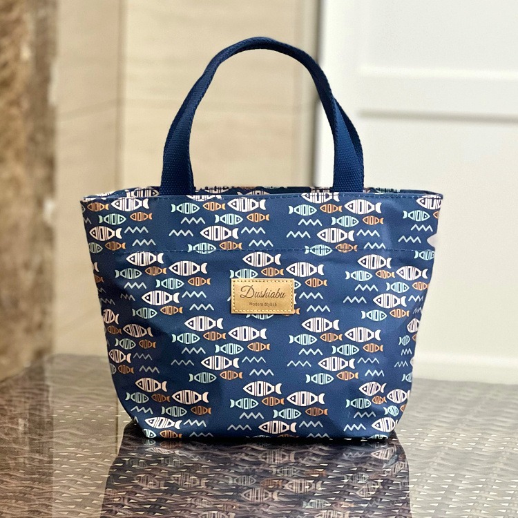 No.908 現貨+預購17色韓系學生便當袋防水提袋可愛印花媽媽包早餐袋購物小包包-規格圖9