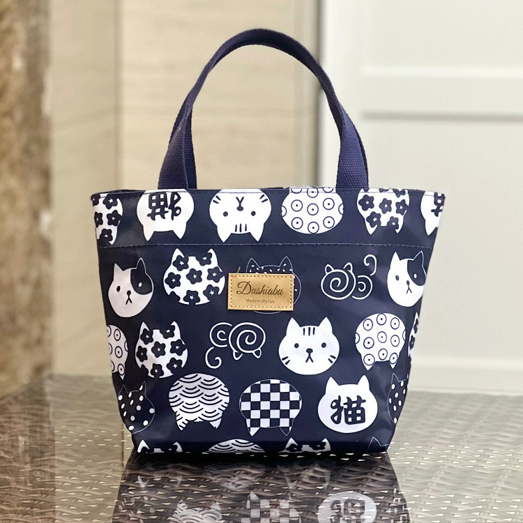 No.908 現貨+預購17色韓系學生便當袋防水提袋可愛印花媽媽包早餐袋購物小包包-規格圖9