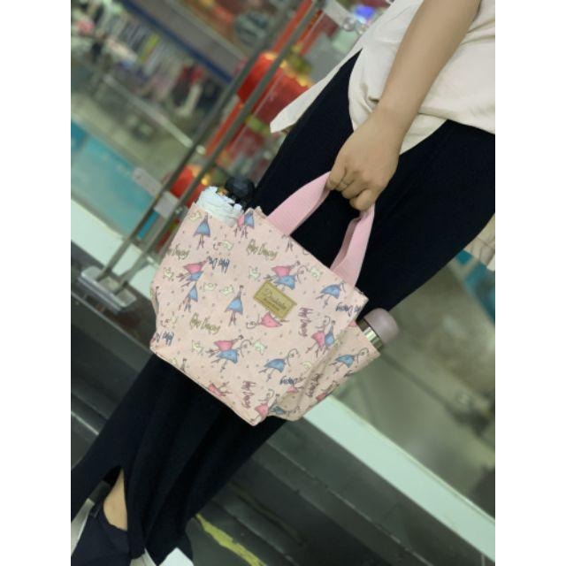 No.730 小號多功能防水手提袋媽媽包便當袋印花書袋補習袋學生OL午餐袋餐具袋外出小提袋購物袋野餐袋-細節圖5