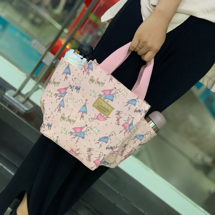 No.730 小號多功能防水手提袋媽媽包便當袋印花書袋補習袋學生OL午餐袋餐具袋外出小提袋購物袋野餐袋-規格圖9